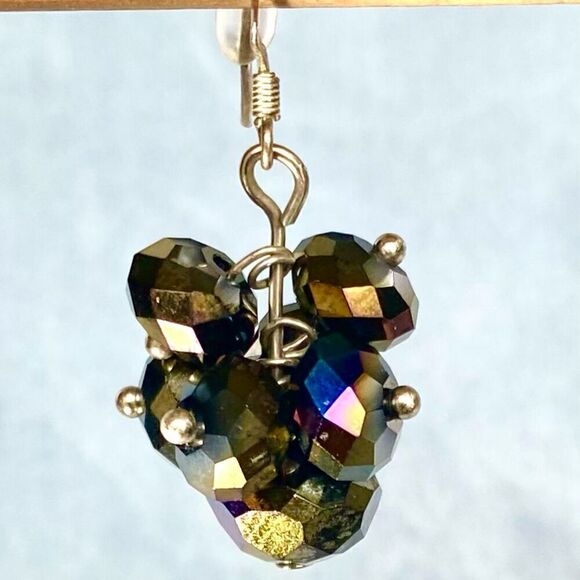 DK# Beautiful 925 Silver & Crystal Dangle Earrings - Picture 4 of 10